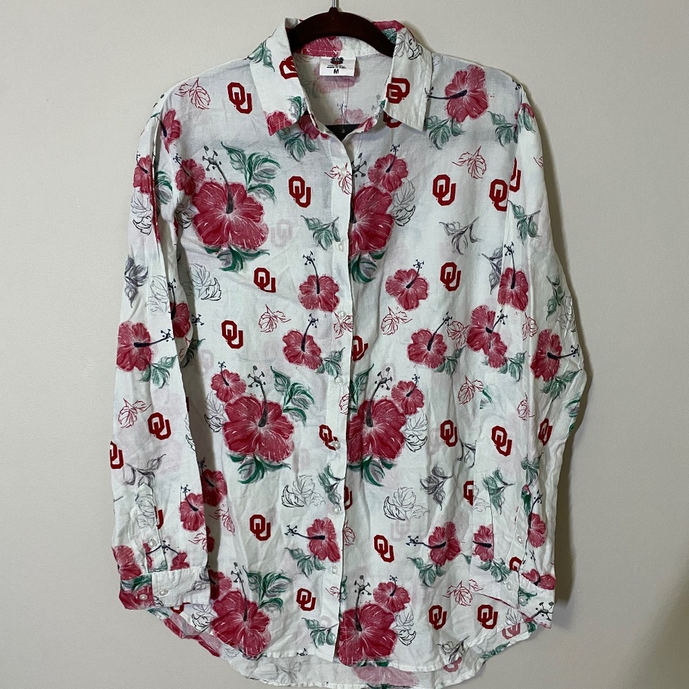 Women's Oklahoma Sooners Bathing Suit Coverup/Shirt, Size Medium, NWT